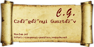 Czégényi Gusztáv névjegykártya