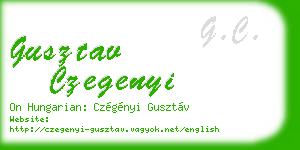 gusztav czegenyi business card