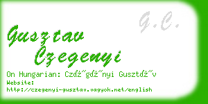 gusztav czegenyi business card